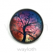 Snap Button Glas Baum